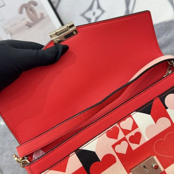 MCM #R Luxury Women's Millie Visetos Pink Color-Blocked Shoulder/Crossbody Bag - Picture 14 of 16